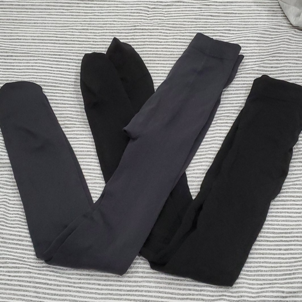 Womens fleece footed tights